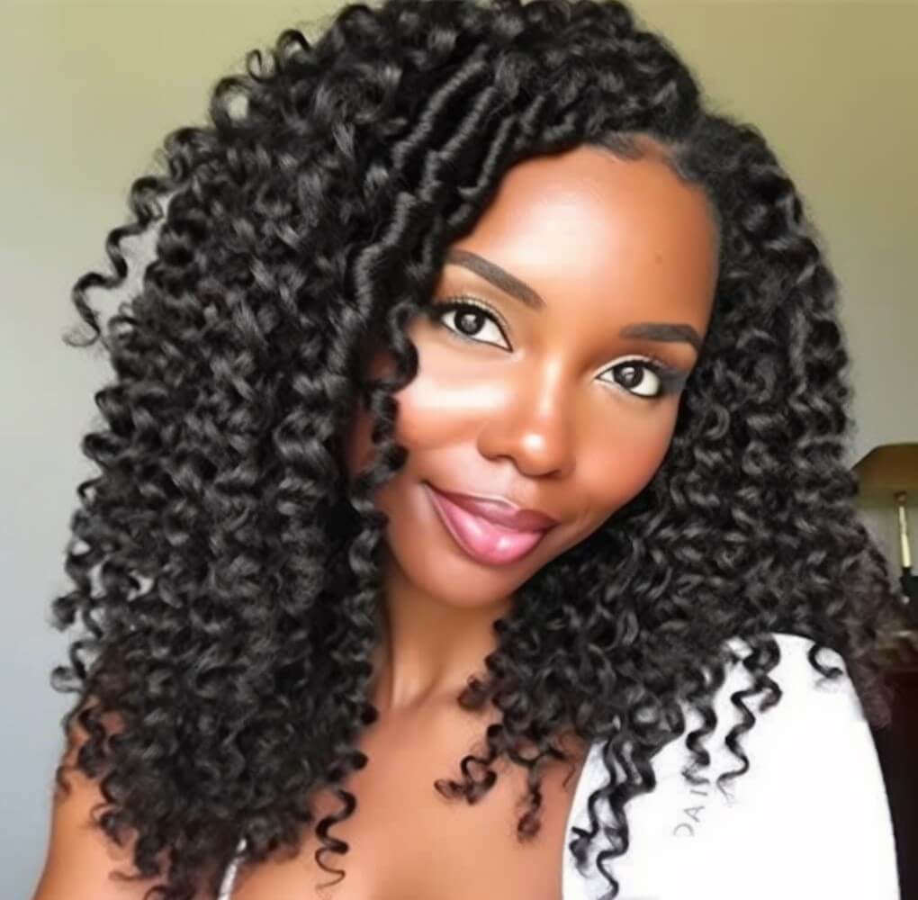 Loose finger coils on natural hair