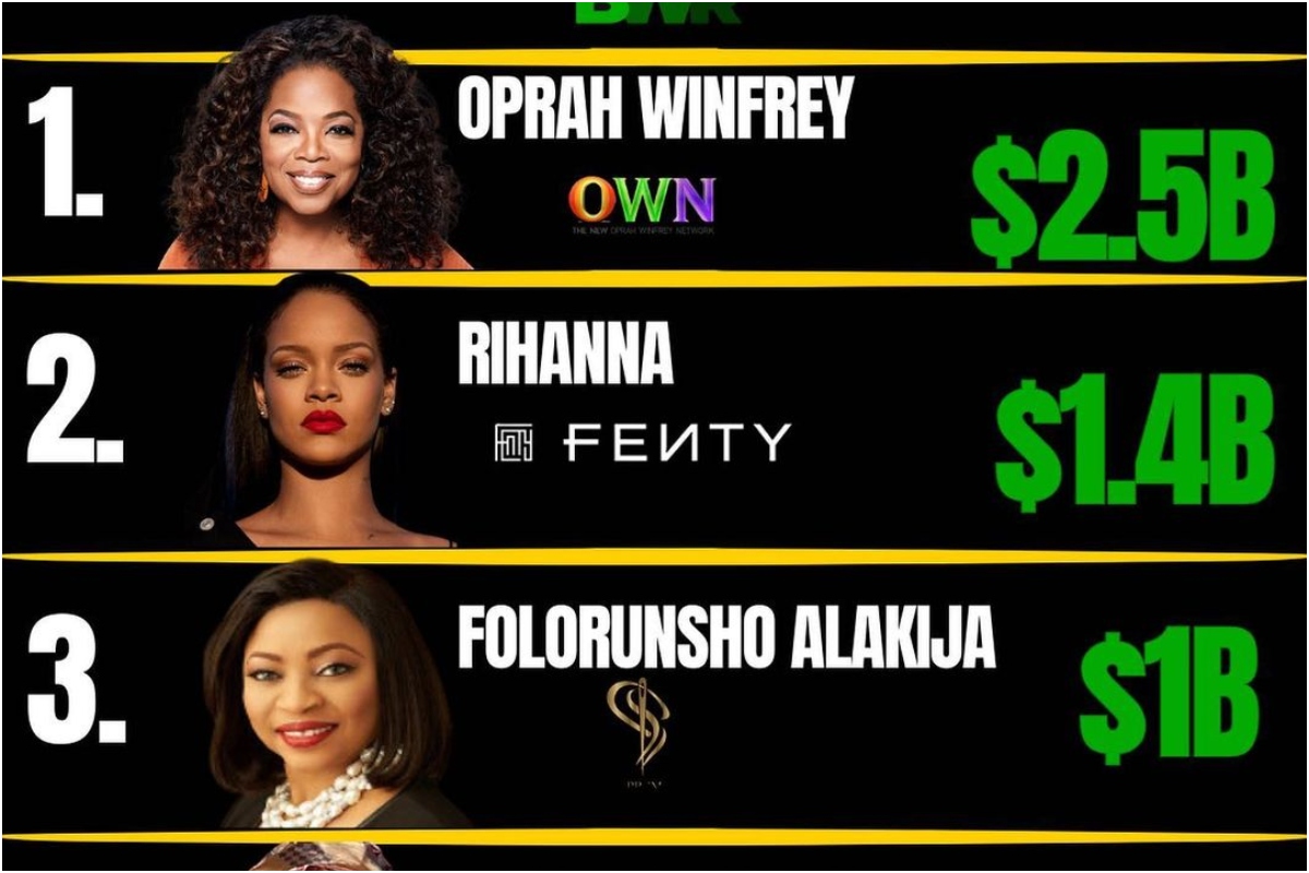 Top 5 Wealthiest Black Women In The World In 2023