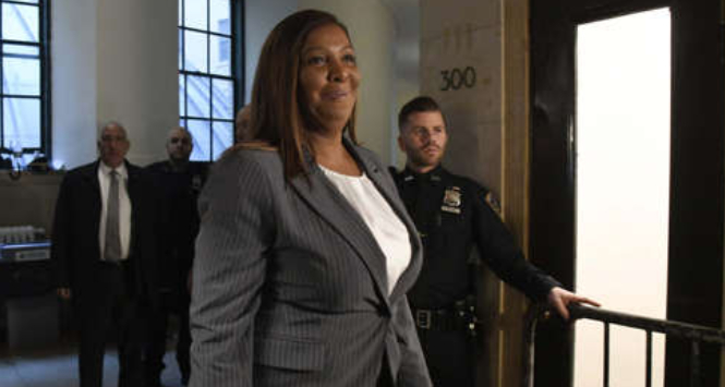 Use the info below to write a news story for an online news website. Include keywords and dewey decimal category: ‘Apologize’: Trump Supporters Confront Letitia James New York Attorney General Letitia James faced disruption during a recent town hall meeting in Westchester. A heckler demanded she apologize for alleged misconduct while claiming she misused state resources. James is currently under investigation for mortgage fraud involving properties in Brooklyn and Virginia. James has pursued legal actions against Trump and his associates, alleging fraud in their financial dealings. Trump describes James’ investigations as politically motivated. A court ordered Trump to pay $454 million in damages, but the amount was later reduced. Attorney Pierre Debbas said, "The attorney general's case that was brought against Donald Trump was honestly a pure manipulation of the legal system, and it was laughable." James is under investigation by the Department of Justice based on a referral from the Federal Housing Finance Agency. She faces accusations of misrepresenting a Virginia home as her primary residence for favorable loan terms and misrepresenting the number of units in a multifamily property in Brooklyn. James said, “Everyone knows those allegations are baseless.” Taxpayers may face financial repercussions if a state budget proposal is approved to cover James's legal fees from the investigation.