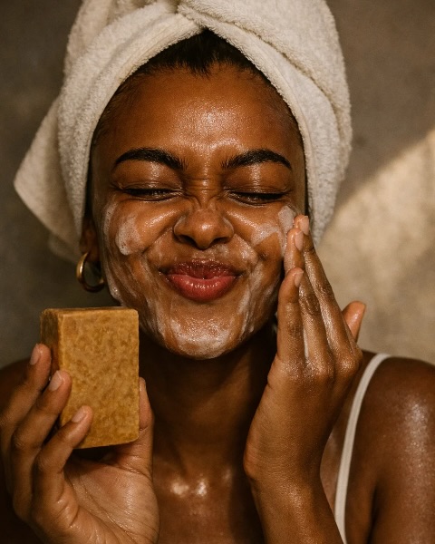 Derms Explain Whether Bar Soap or Body Wash Is Better for Melanin-Rich Skin